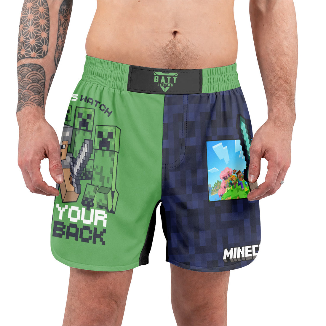 Minecraft Alway Watch Your Back Grappling Shorts
