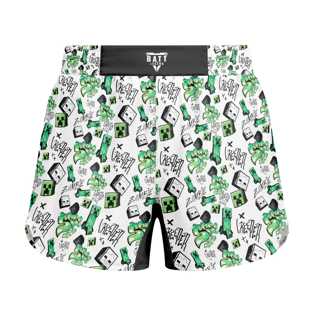 Minecraft Creeper Graffiti Kids Grappling Shorts