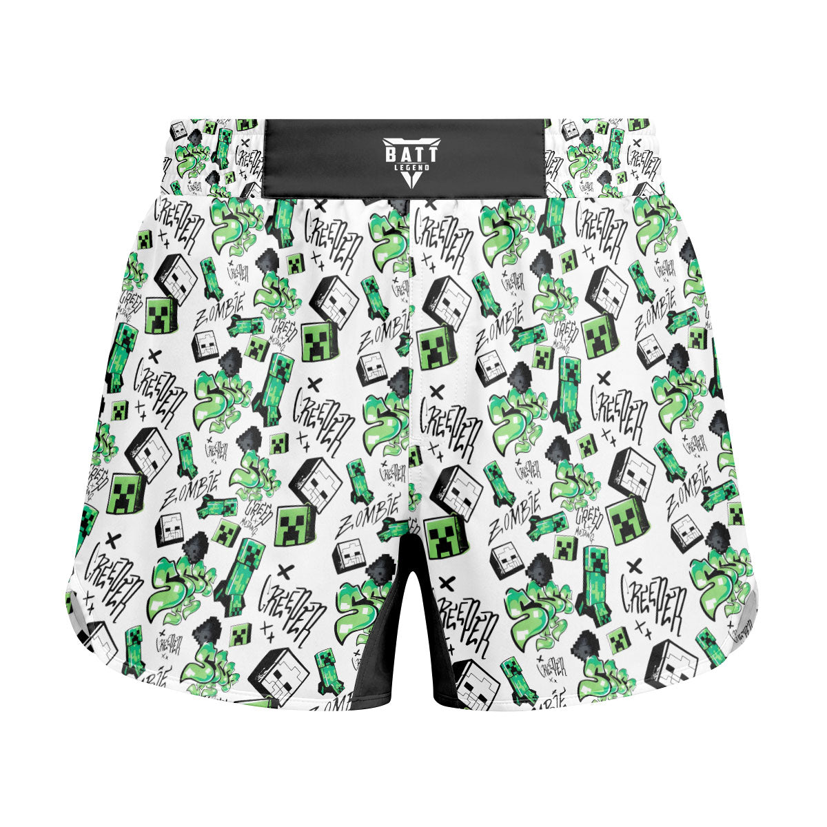 Minecraft Creeper Graffiti Kids Grappling Shorts