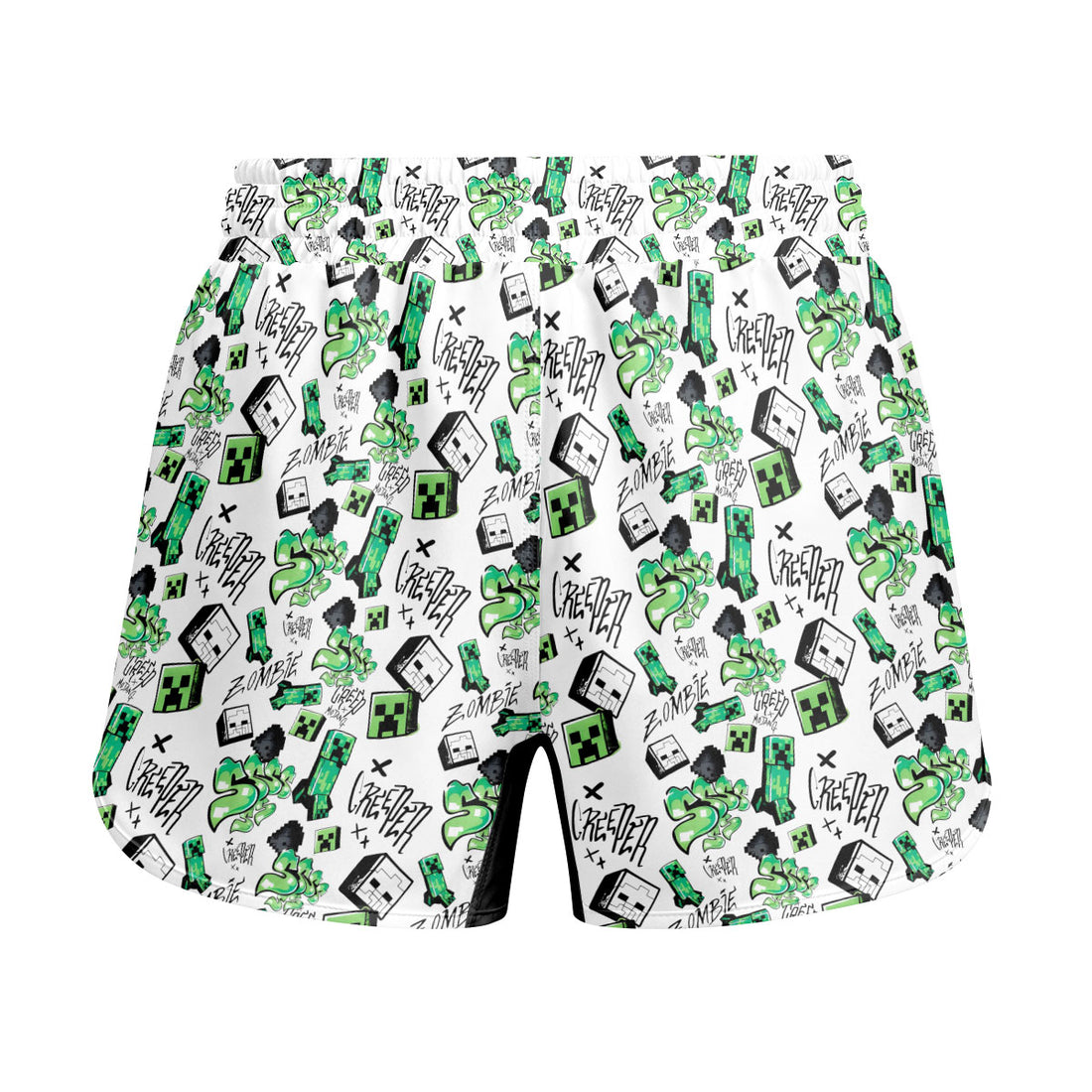 Minecraft Creeper Graffiti Kids Grappling Shorts