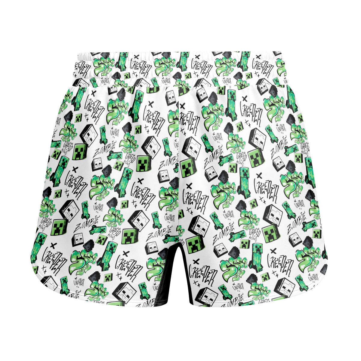 Minecraft Creeper Graffiti Kids Grappling Shorts