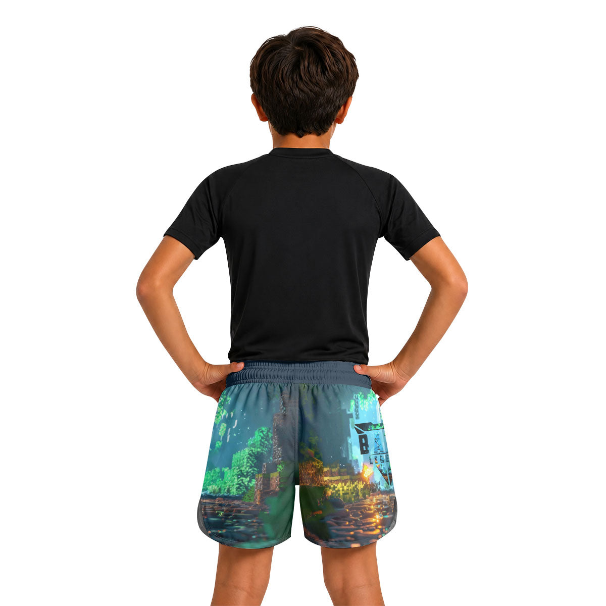 Minecraft Jiu Jitsu Kids Grappling Shorts