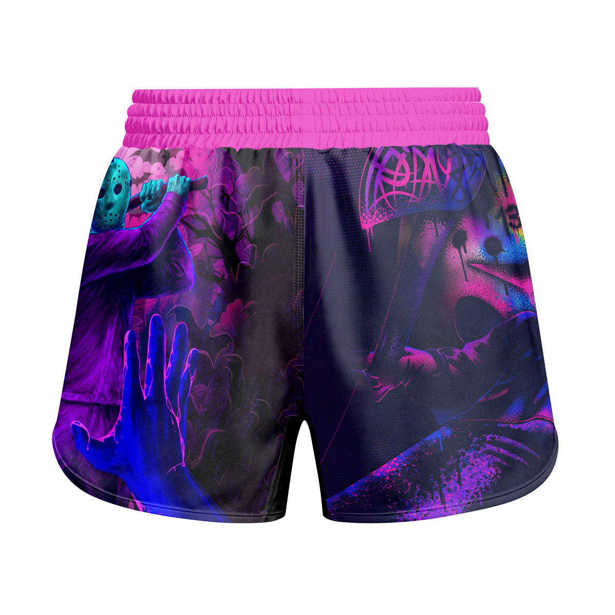 Neon Butcher Jason Voorhees Kids Grappling Shorts