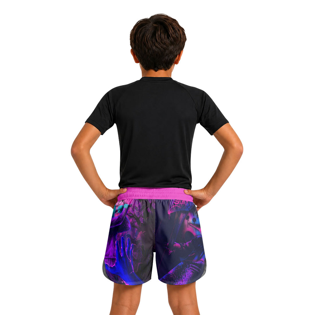 Neon Butcher Jason Voorhees Kids Grappling Shorts