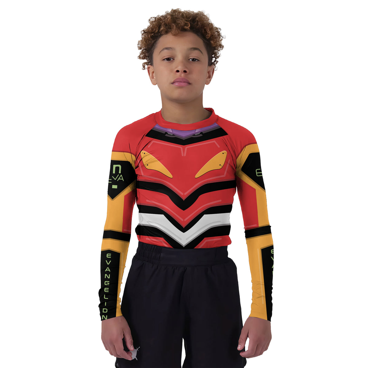 Neon Genesis Evangelion Unit 02 Kids Rash Guard