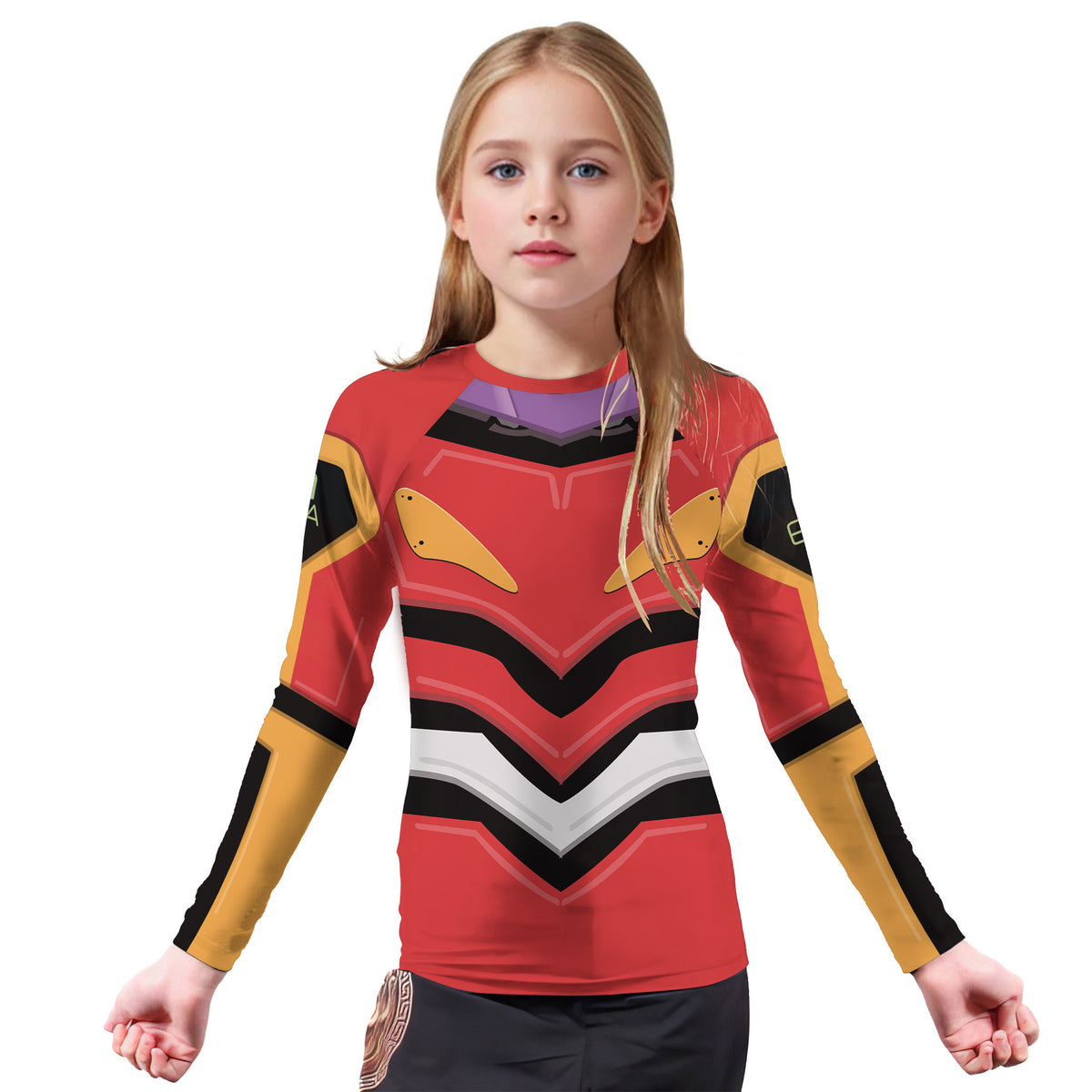 Neon Genesis Evangelion Unit 02 Kids Rash Guard