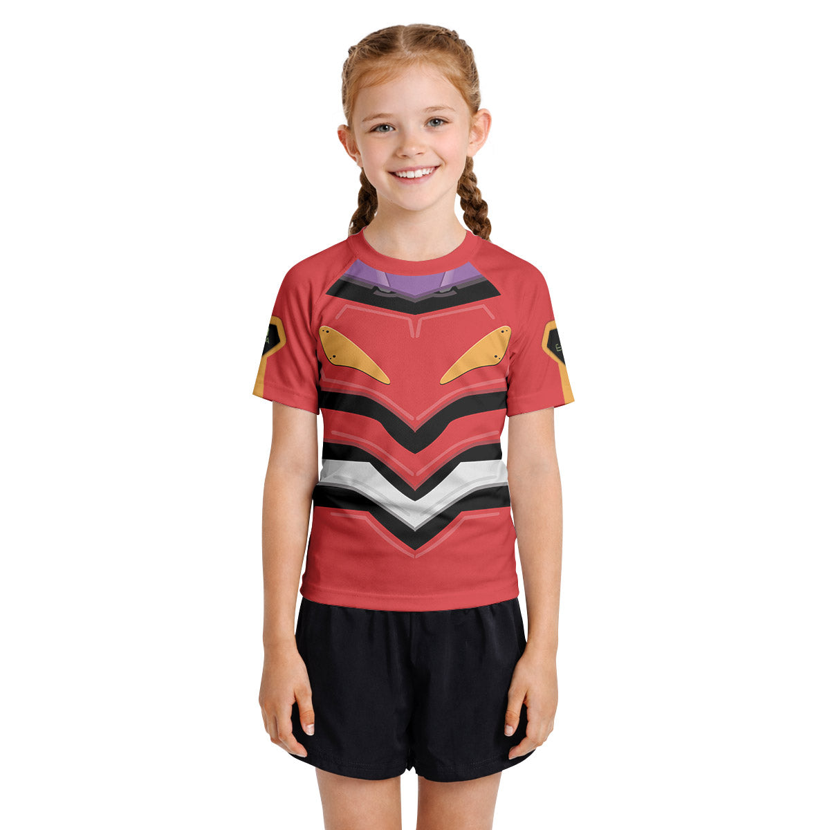 Neon Genesis Evangelion Unit 02 Kids Rash Guard
