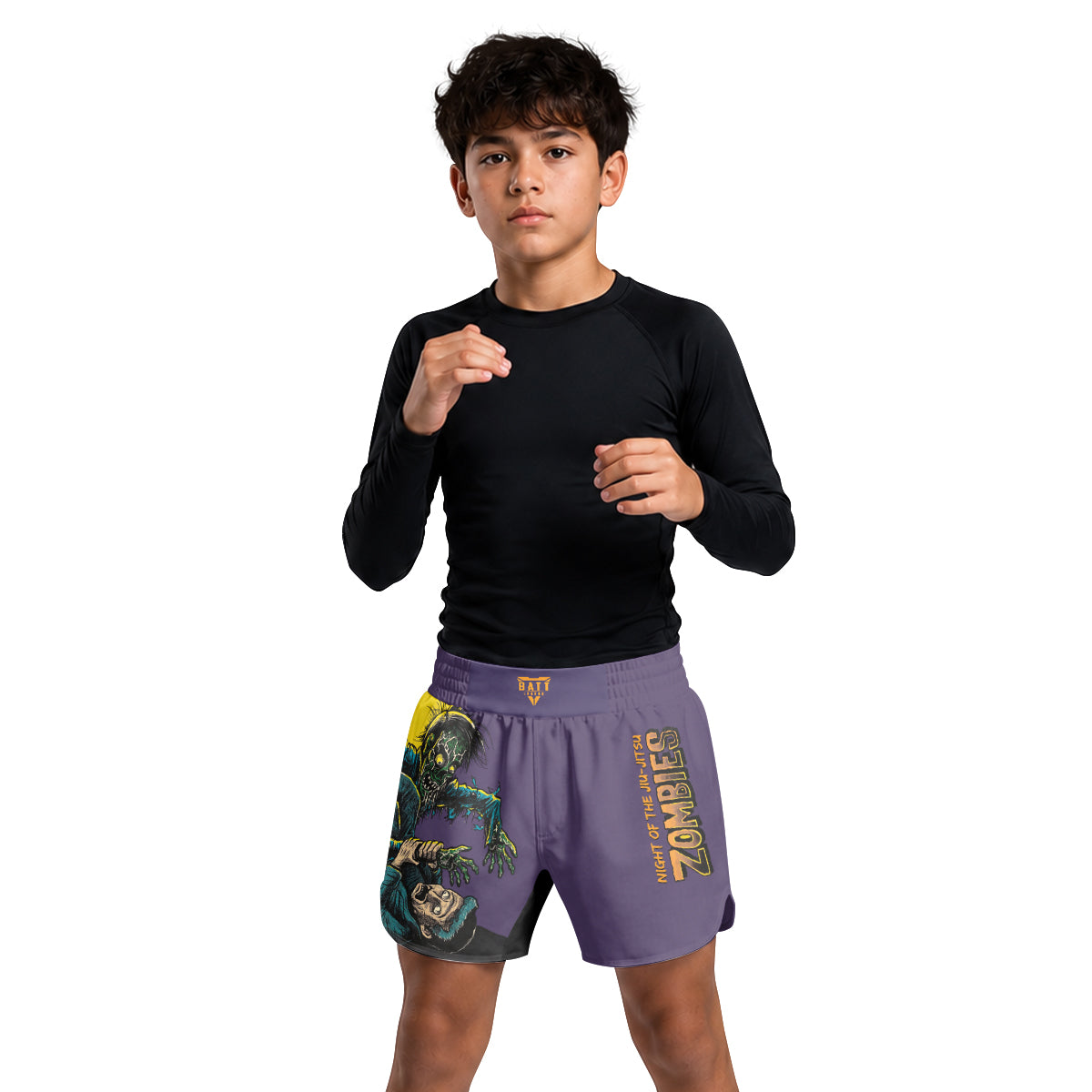 Night of The Jiu-Jitsu Zombies Kids Grappling Shorts
