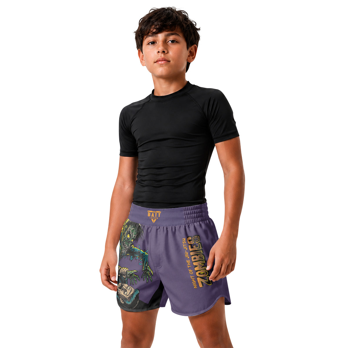 Night of The Jiu-Jitsu Zombies Kids Grappling Shorts