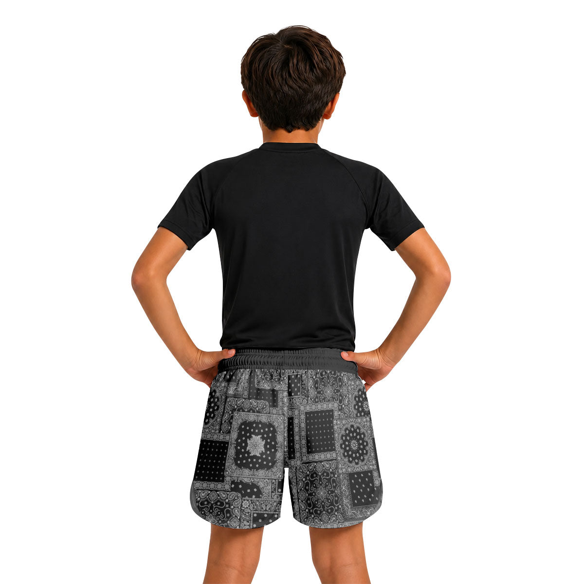 Paisley Wave Kids Grappling Shorts