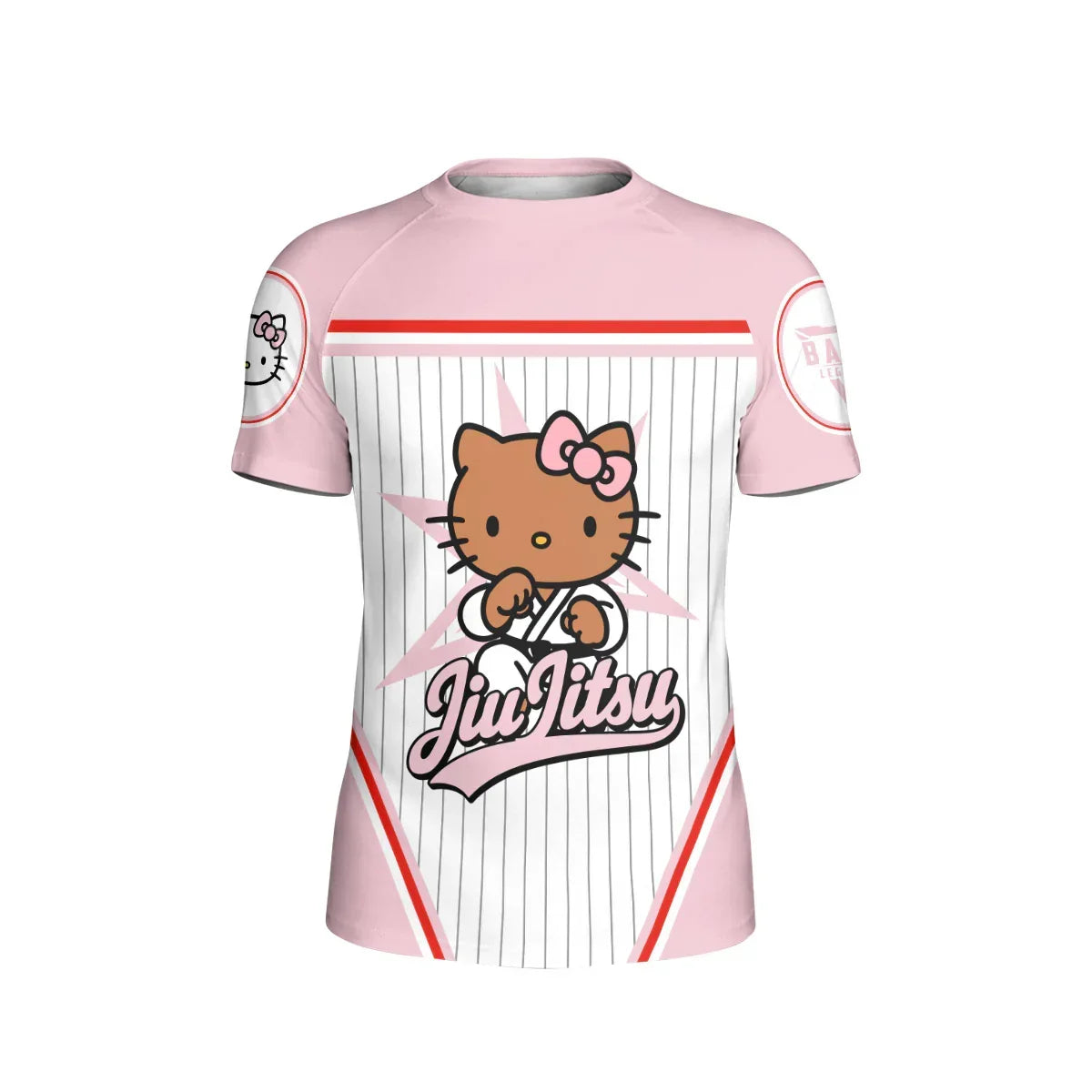 Personalized Jiu Jitsu Hello Kitty Kids Rash Guard
