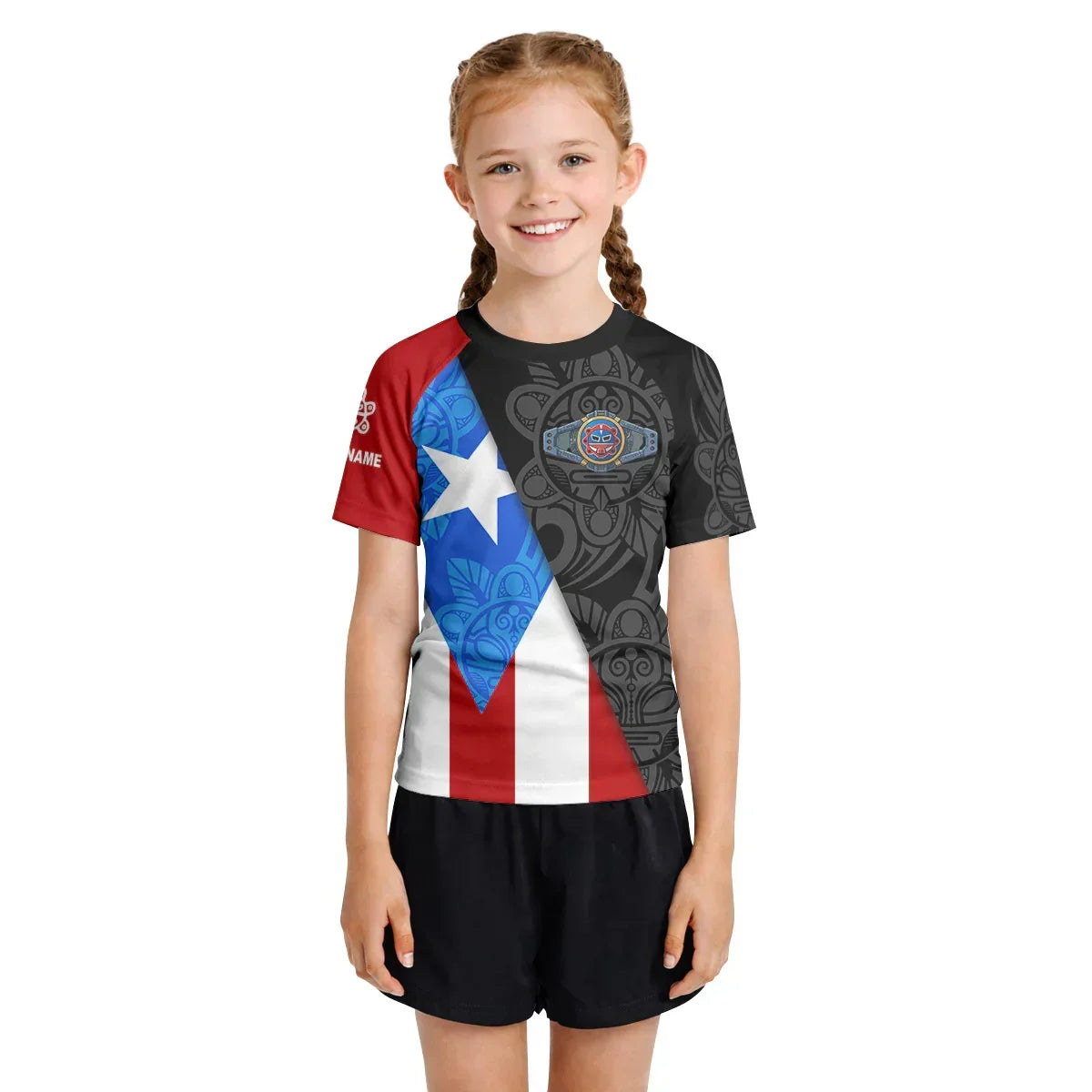 Personalized Puerto Rico Resilience Kids Rash Guard