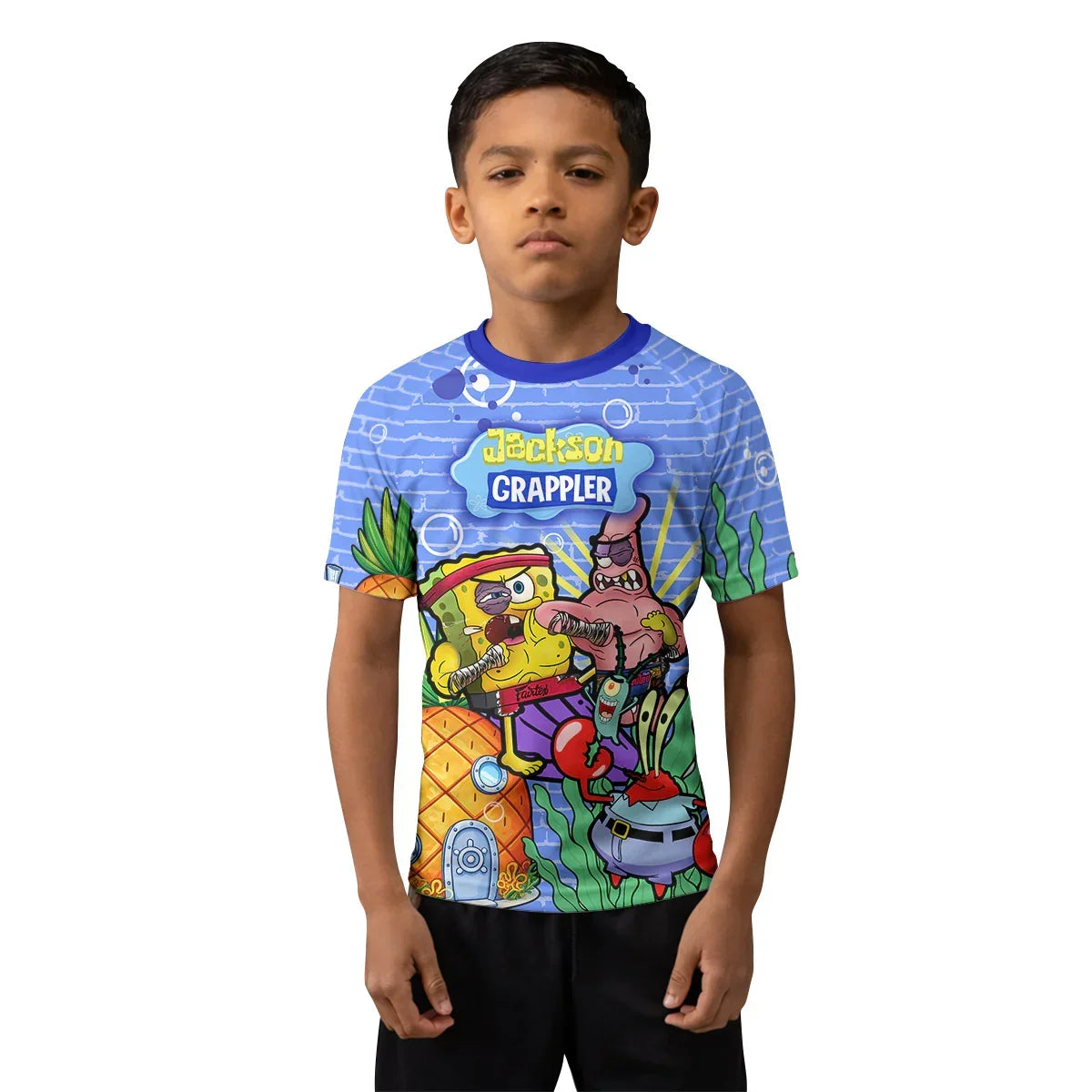 Personalized Spongebob Martial Art Kids Rash Guard
