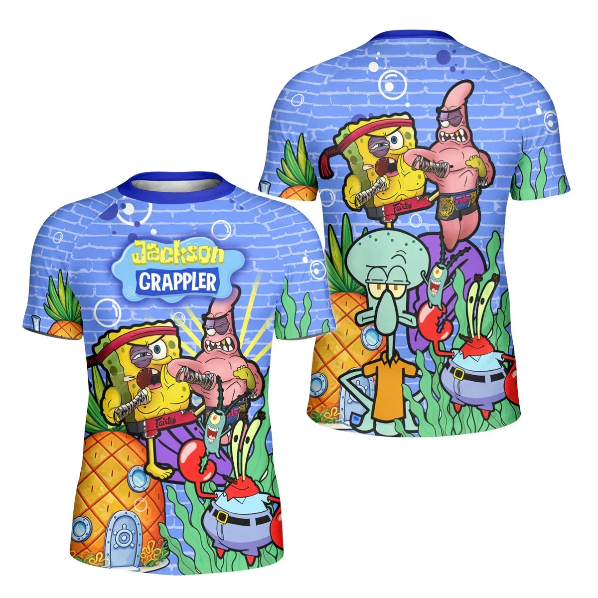 Personalized Spongebob Martial Art Kids Rash Guard