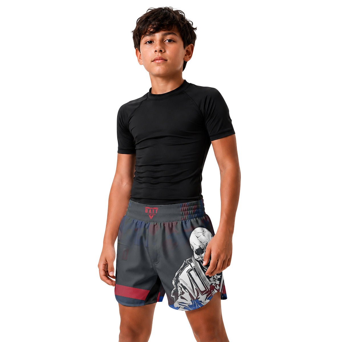 Philippines Skull Fighter Kids Grappling Shorts
