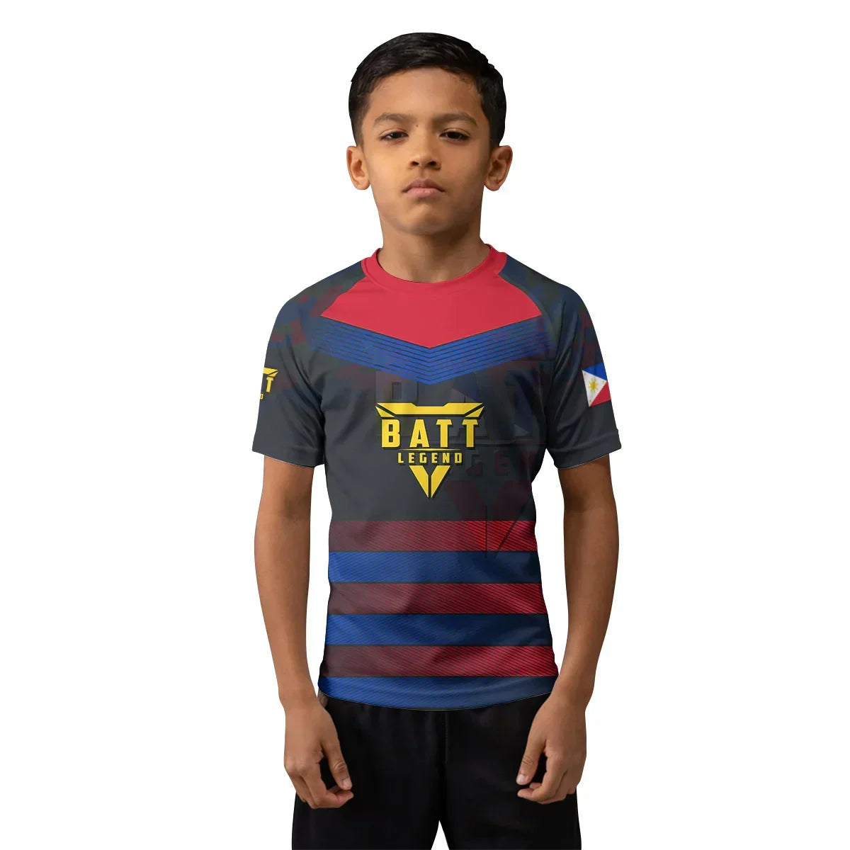 Philippines Skull Fighter Kids Rash Guard