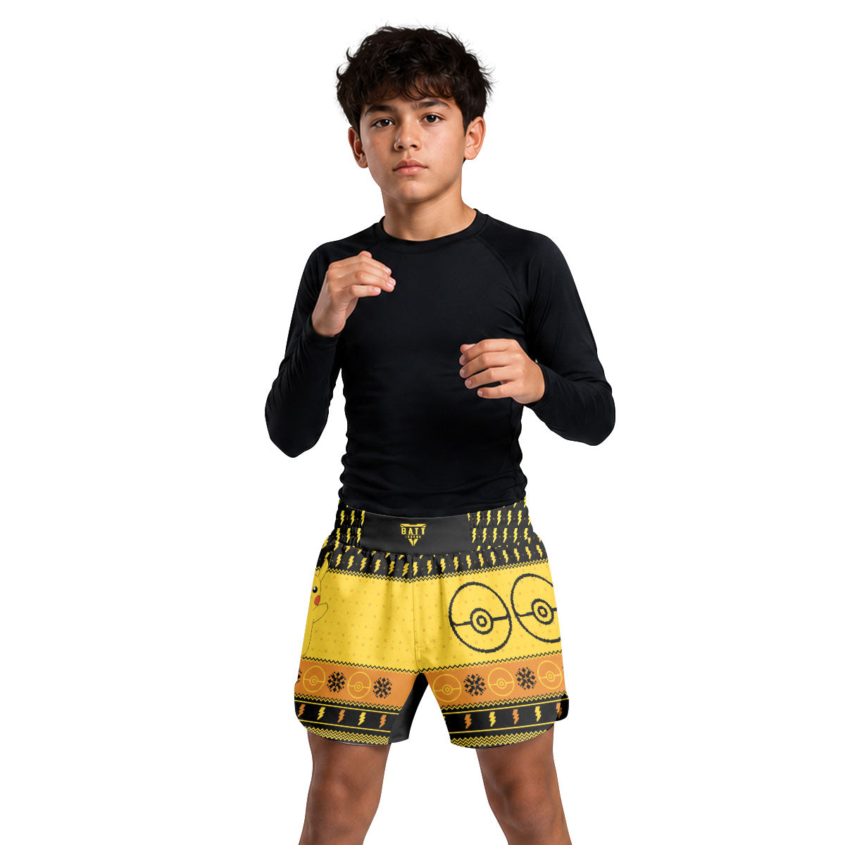 Pikachu Christmas Cheer Kids Grappling Shorts