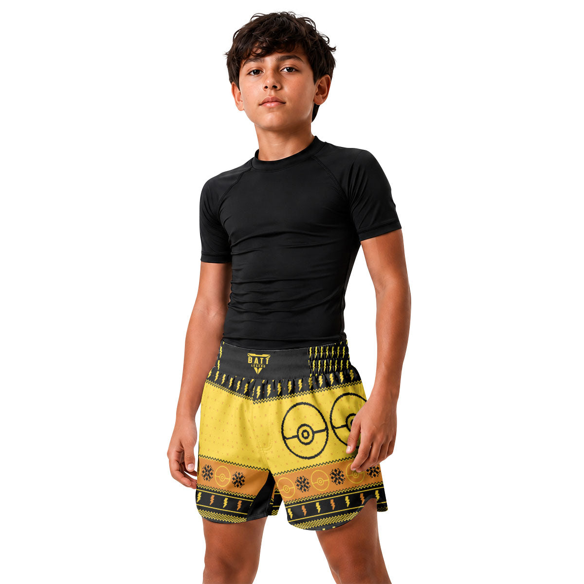 Pikachu Christmas Cheer Kids Grappling Shorts