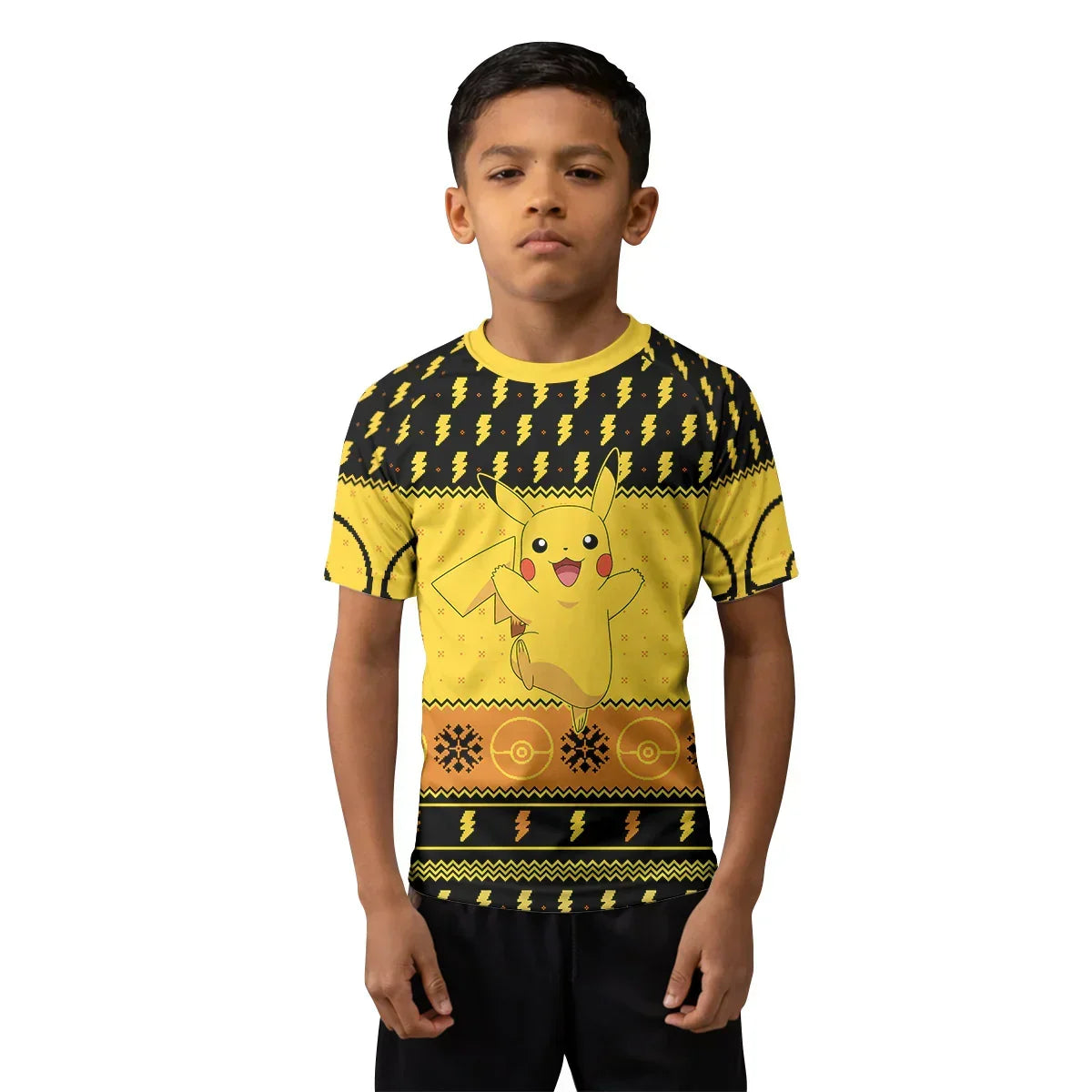 Pikachu Christmas Cheer Kids Rash Guard