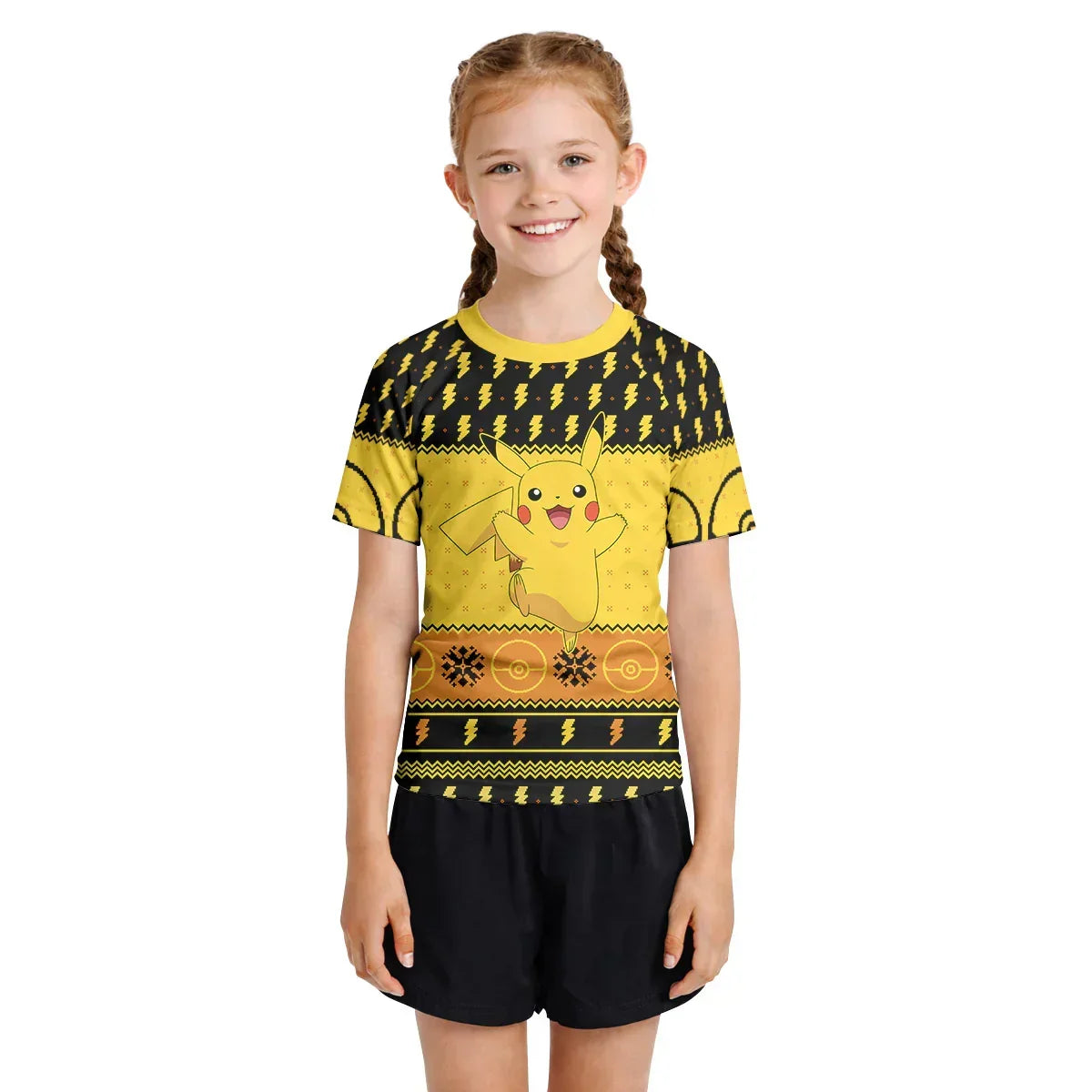 Pikachu Christmas Cheer Kids Rash Guard