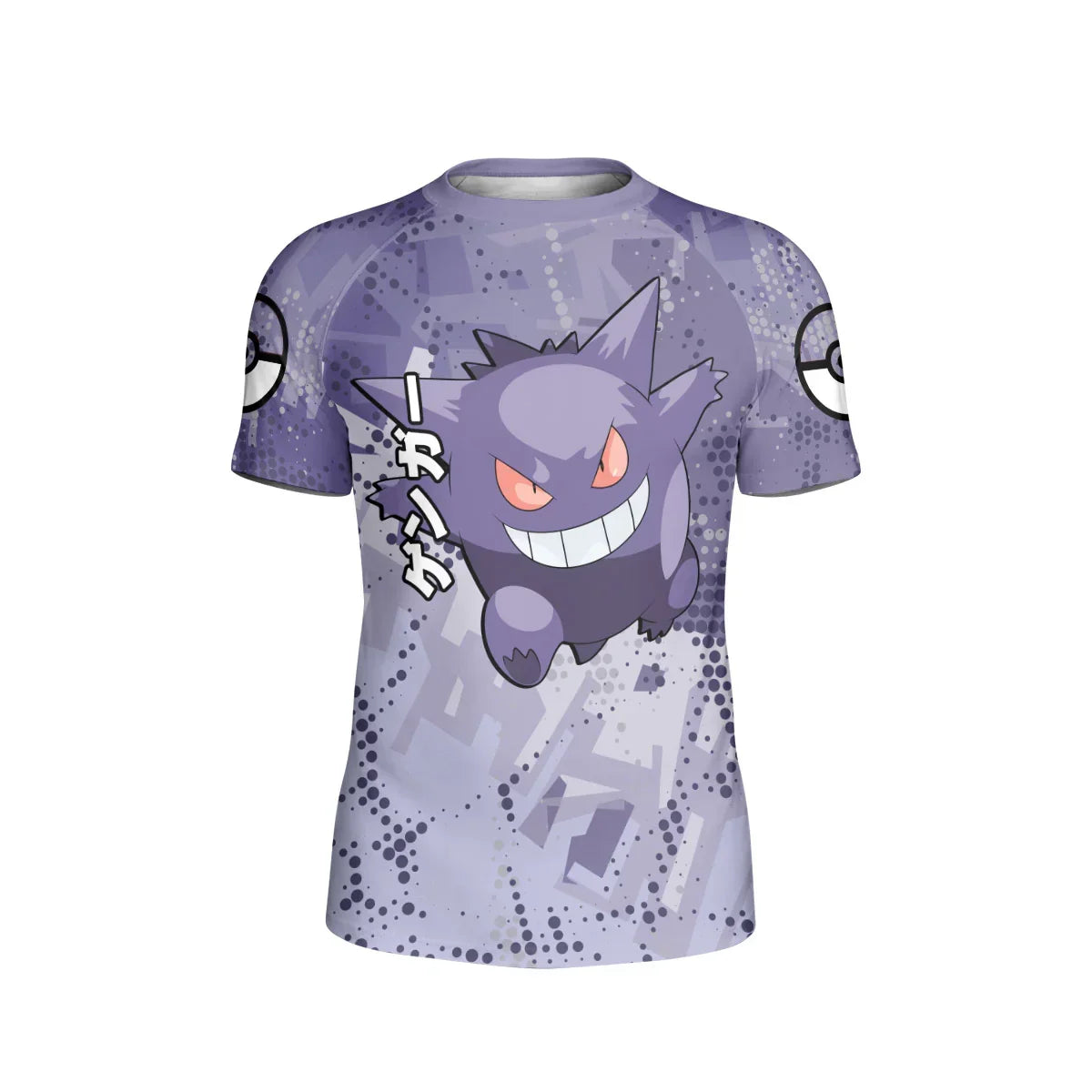 Pokemon Gengar White Enviroment Kids Rash Guard