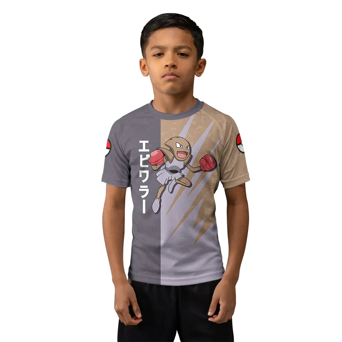 Pokemon Hitmonchan Kids Rash Guard