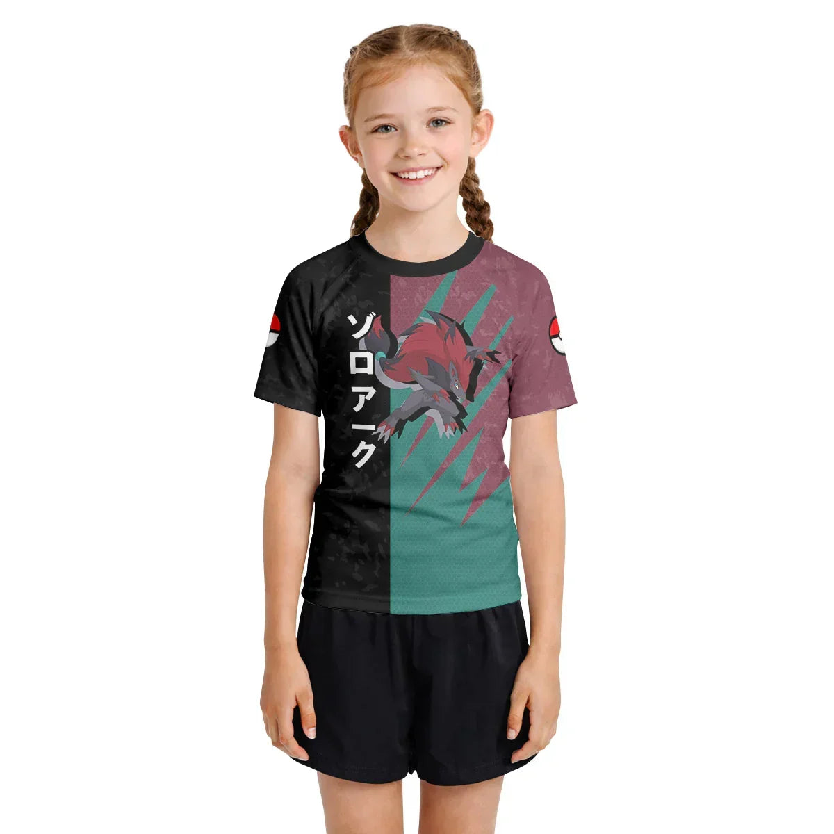 Pokemon Illusion Zoroark Kids Rash Guard