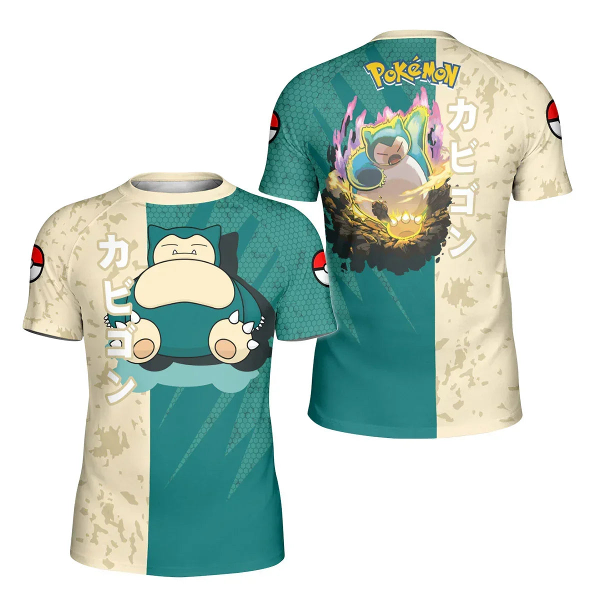 Pokemon Lazy Snorlax Kids Rash Guard