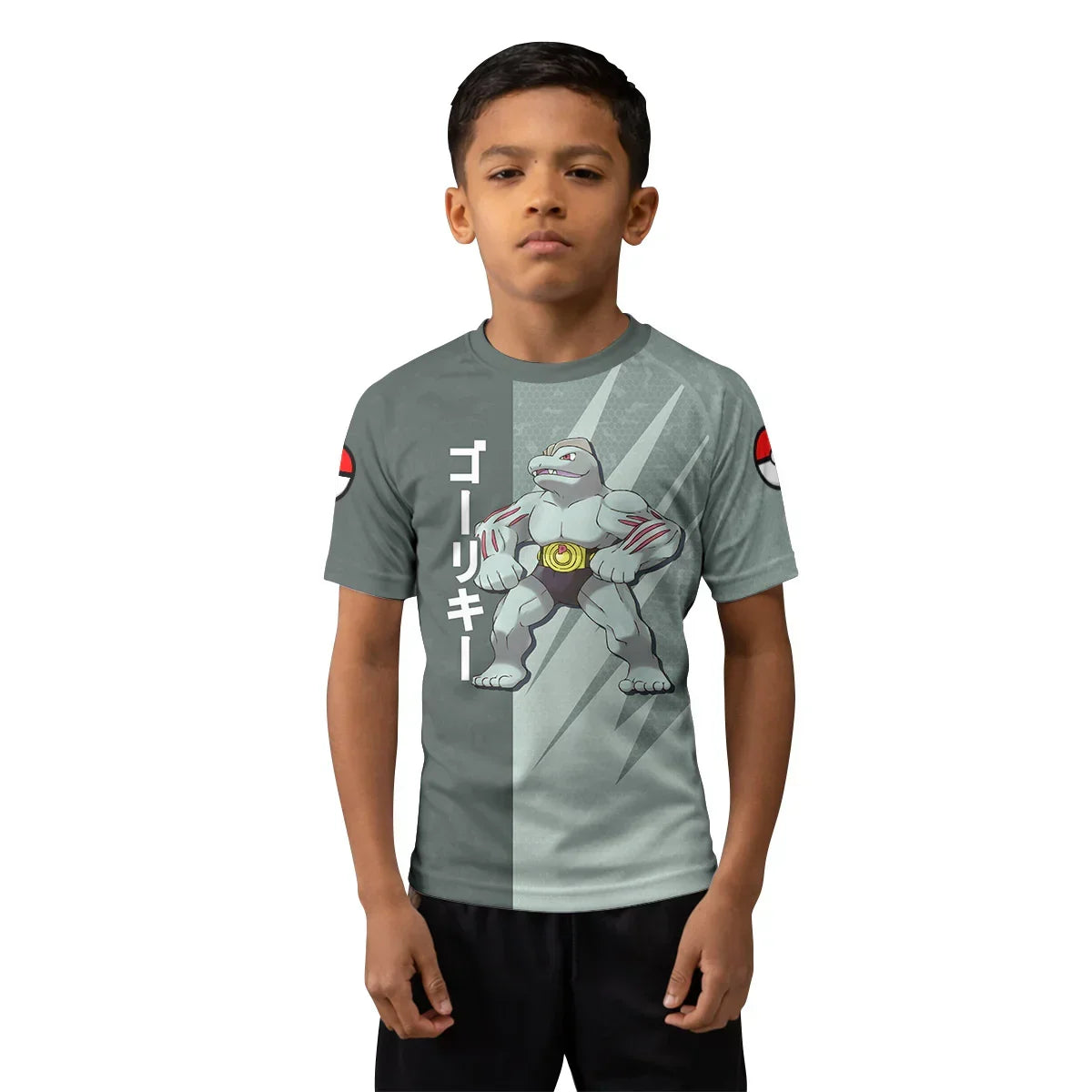 Pokemon Machoke Kids Rash Guard