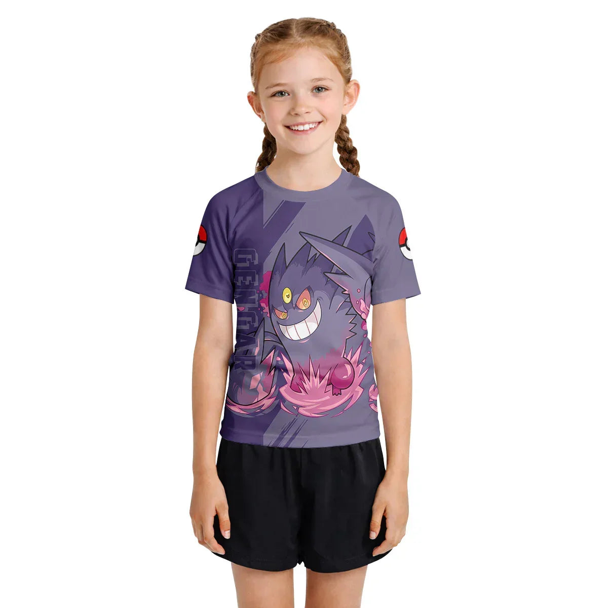 Pokemon Mega Gengar Kids Rash Guard
