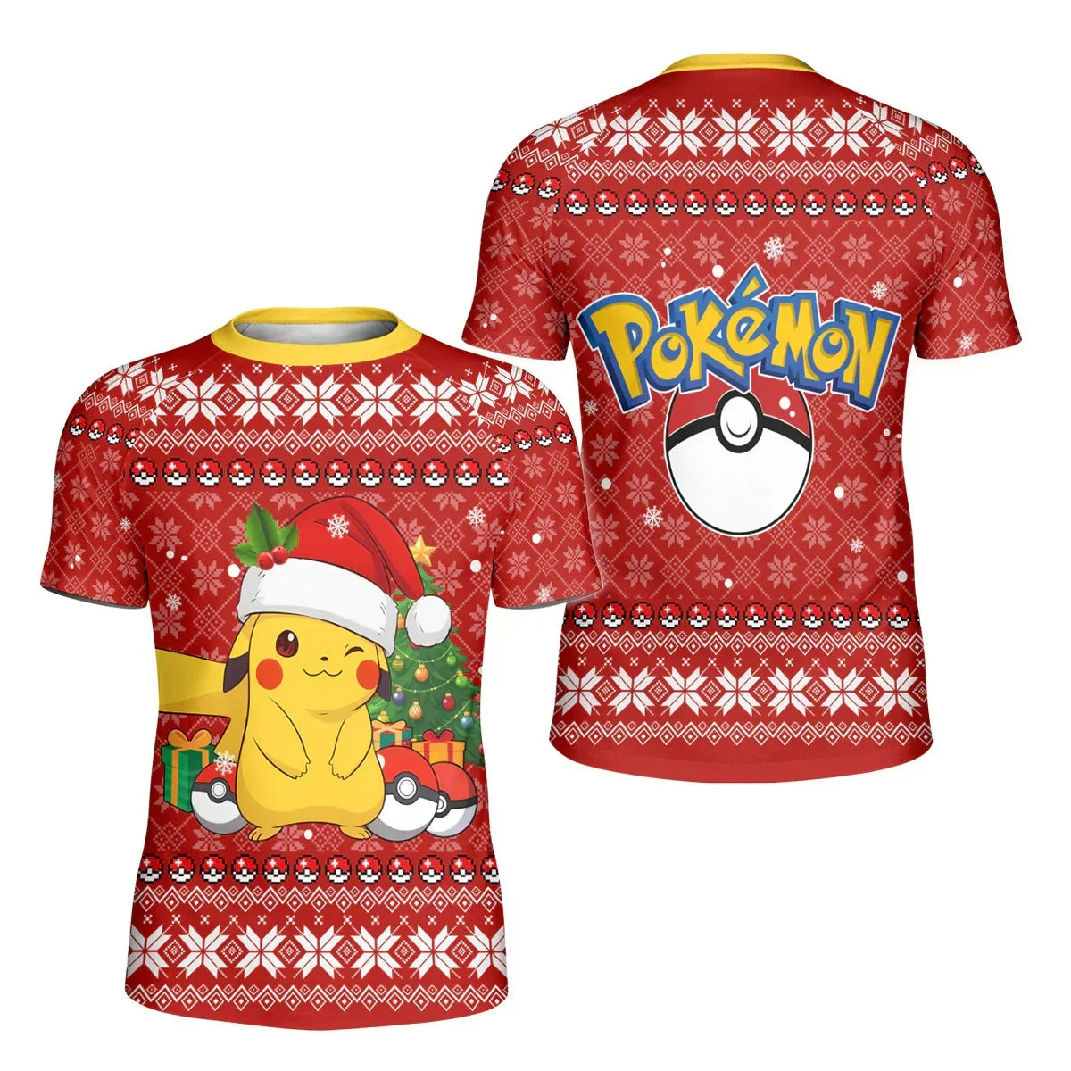 Pokemon Santa Pikachu Kids Rash Guard
