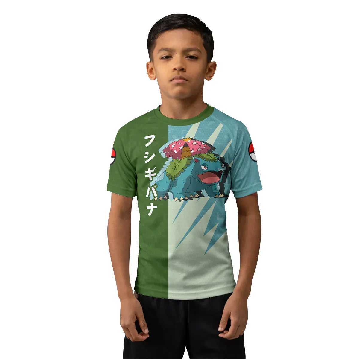 Pokemon-Venusaur-Vine-Whip-Kids-Rash-Guard