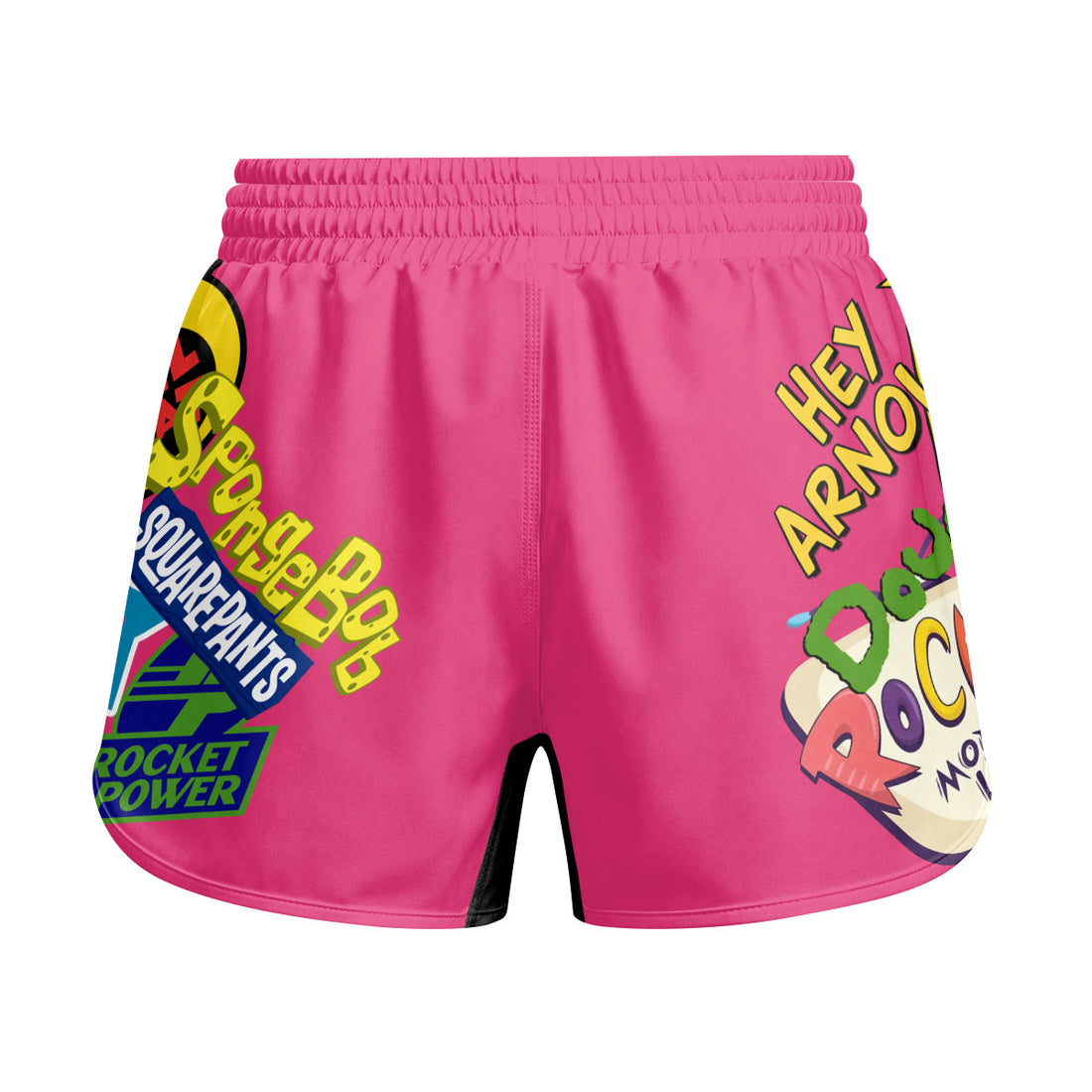 Pop Art Rocket Energy Pink Kids Grappling Shorts