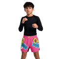 Pop Art Rocket Energy Pink Kids Grappling Shorts