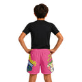Pop Art Rocket Energy Pink Kids Grappling Shorts