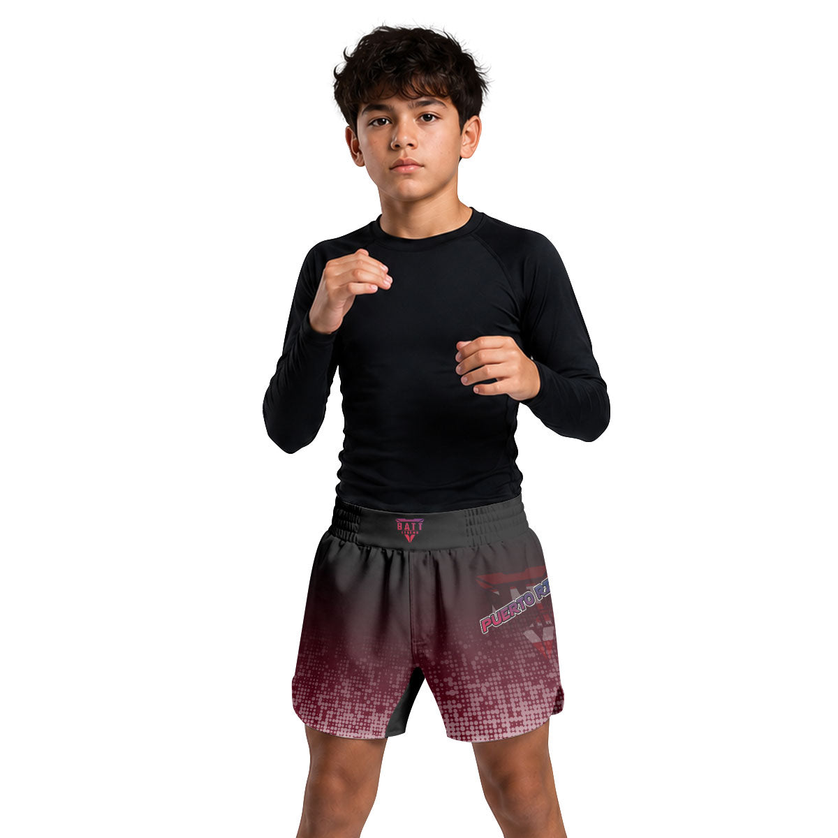 Puerto Rico Halftone Kids Grappling Shorts