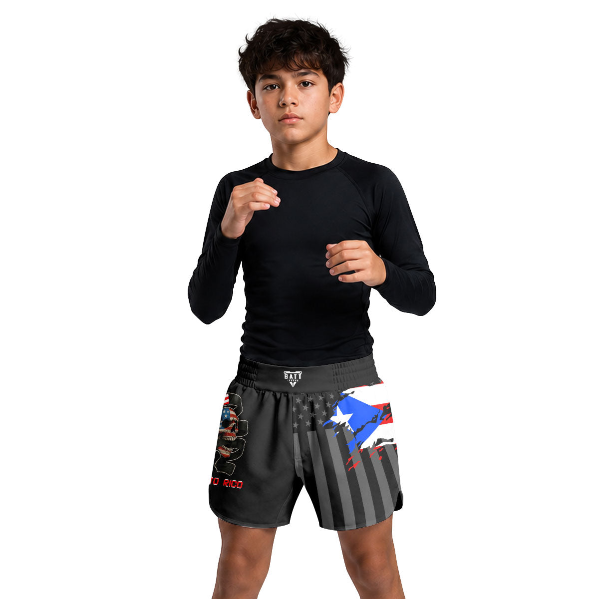 Puerto Rico Phantom Division Kids Grappling Shorts