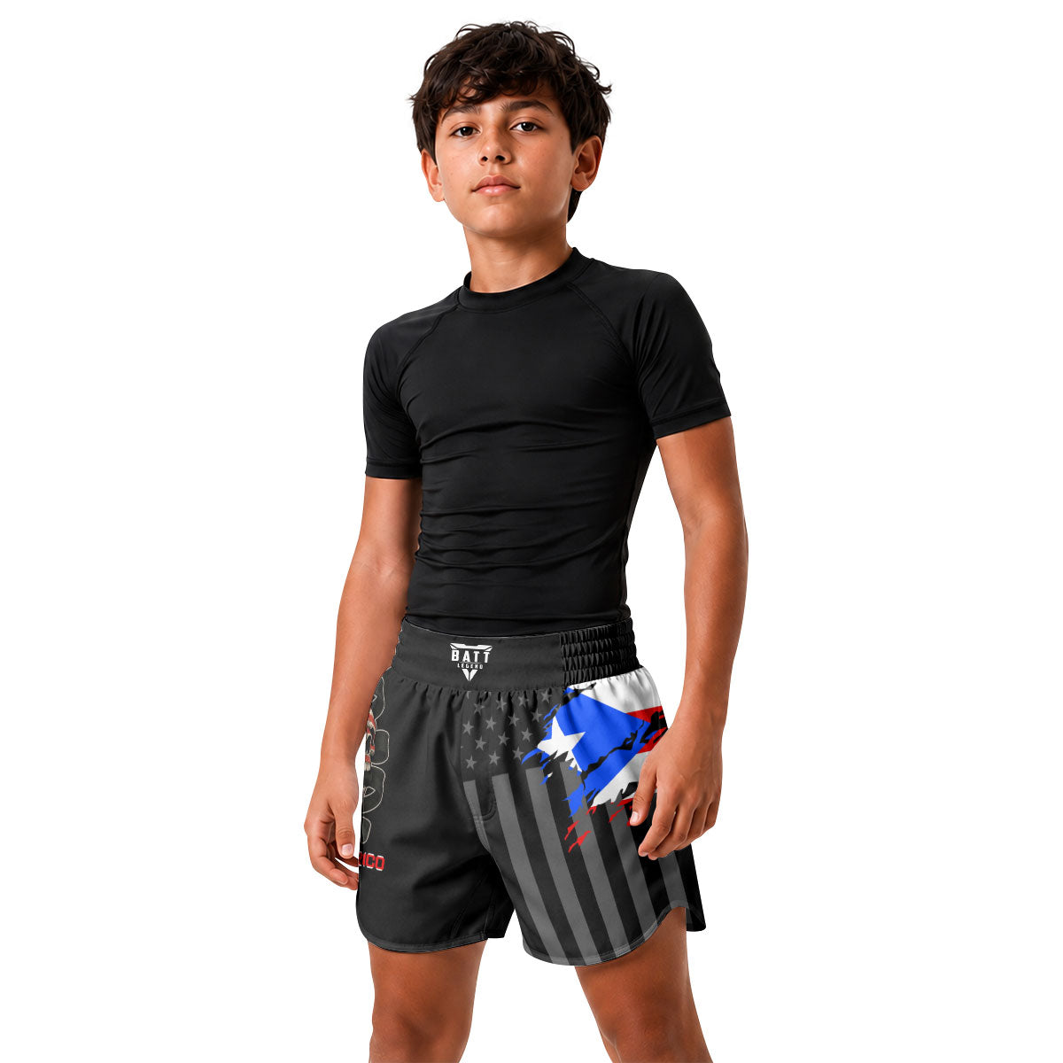Puerto Rico Phantom Division Kids Grappling Shorts