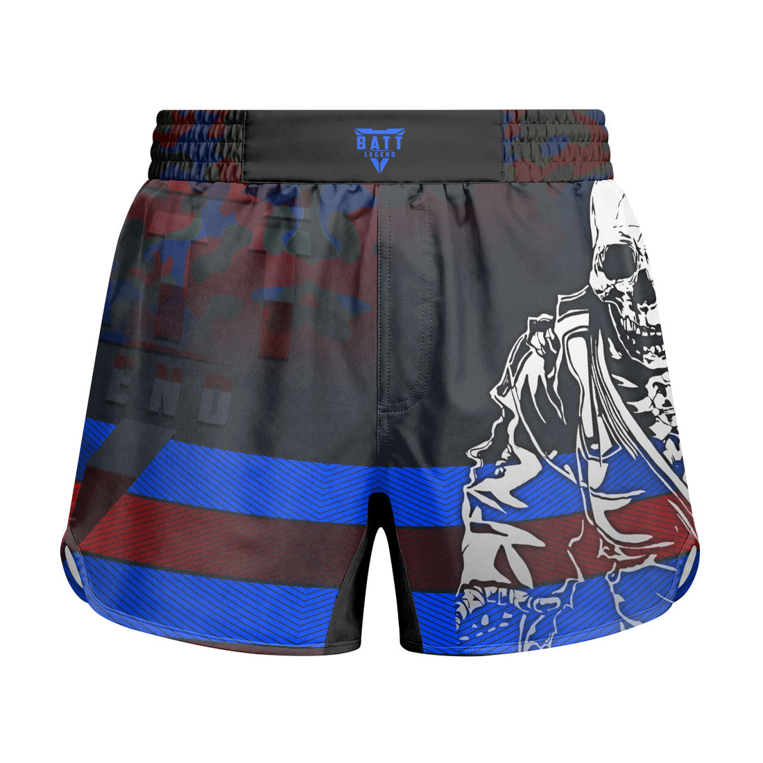 Puerto Rico Skull Fighter Kids Grappling Shorts