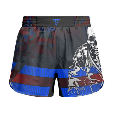 Puerto Rico Skull Fighter Kids Grappling Shorts