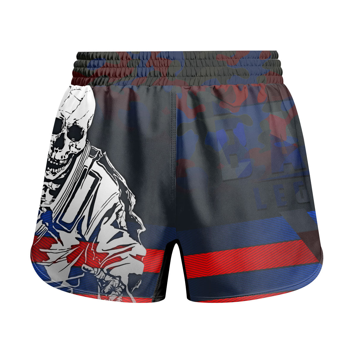 Puerto Rico Skull Fighter Kids Grappling Shorts