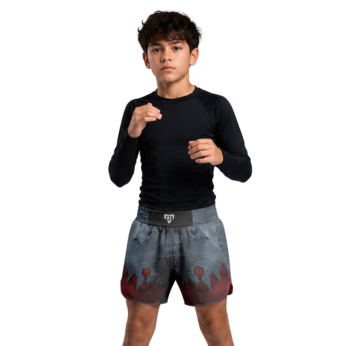 Red Hulk Cosplay Kids Grappling Shorts