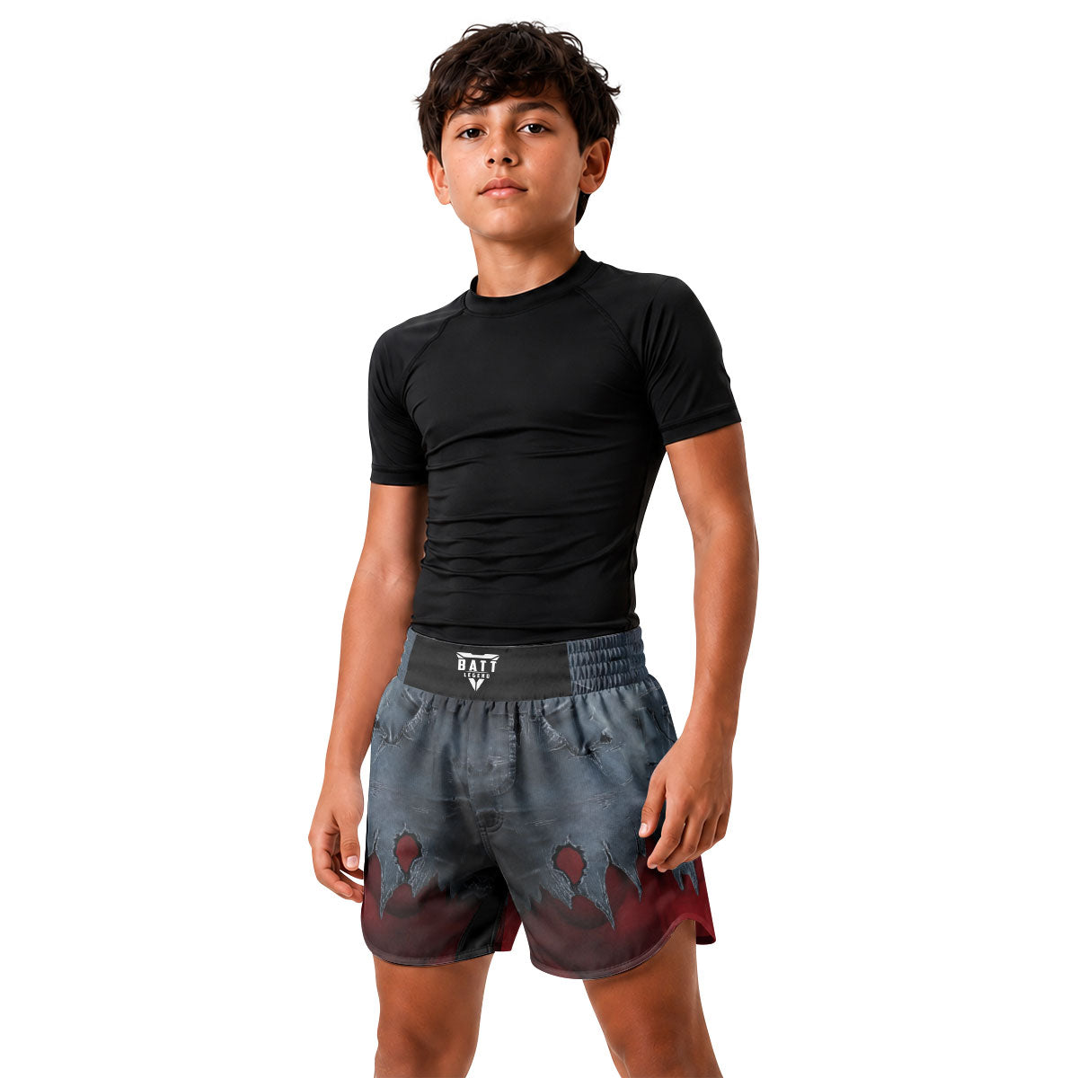 Red Hulk Cosplay Kids Grappling Shorts