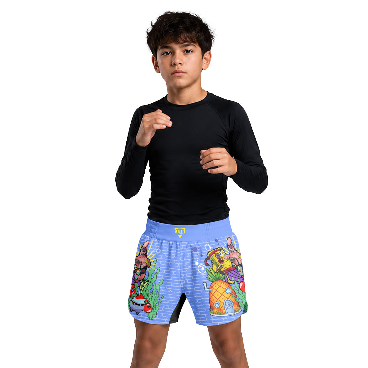 SpongeBob Sea Warrior Kids Grappling Shorts