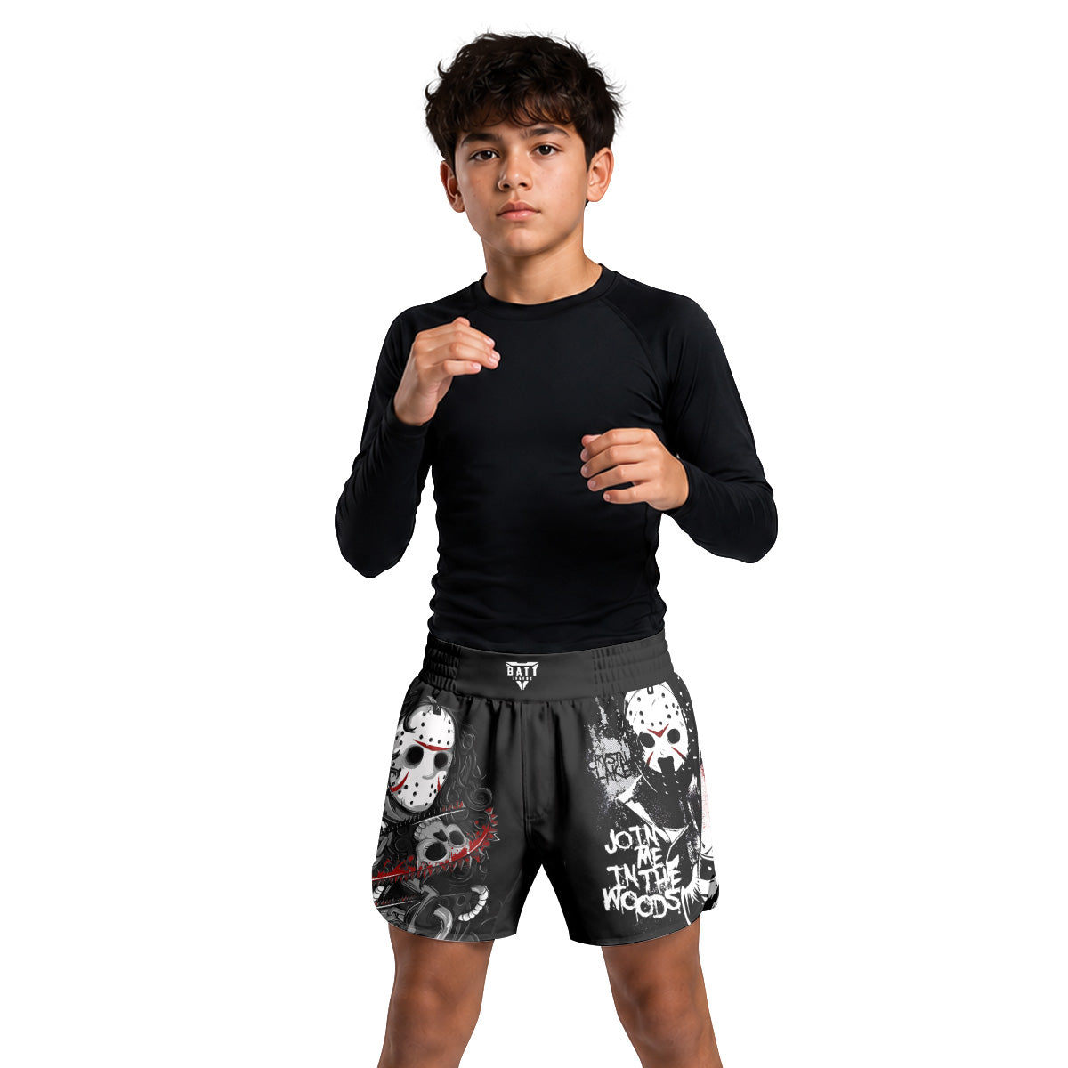 Straight Outta Crystal Lake Kids Grappling Shorts