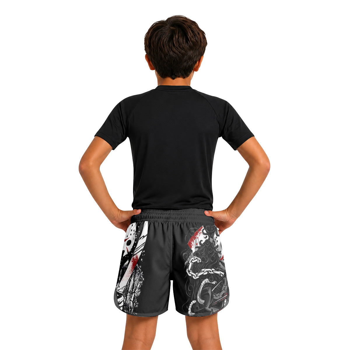 Straight Outta Crystal Lake Kids Grappling Shorts