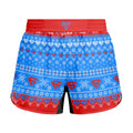 Super Man Christmas Snowflake Kids Grappling Shorts