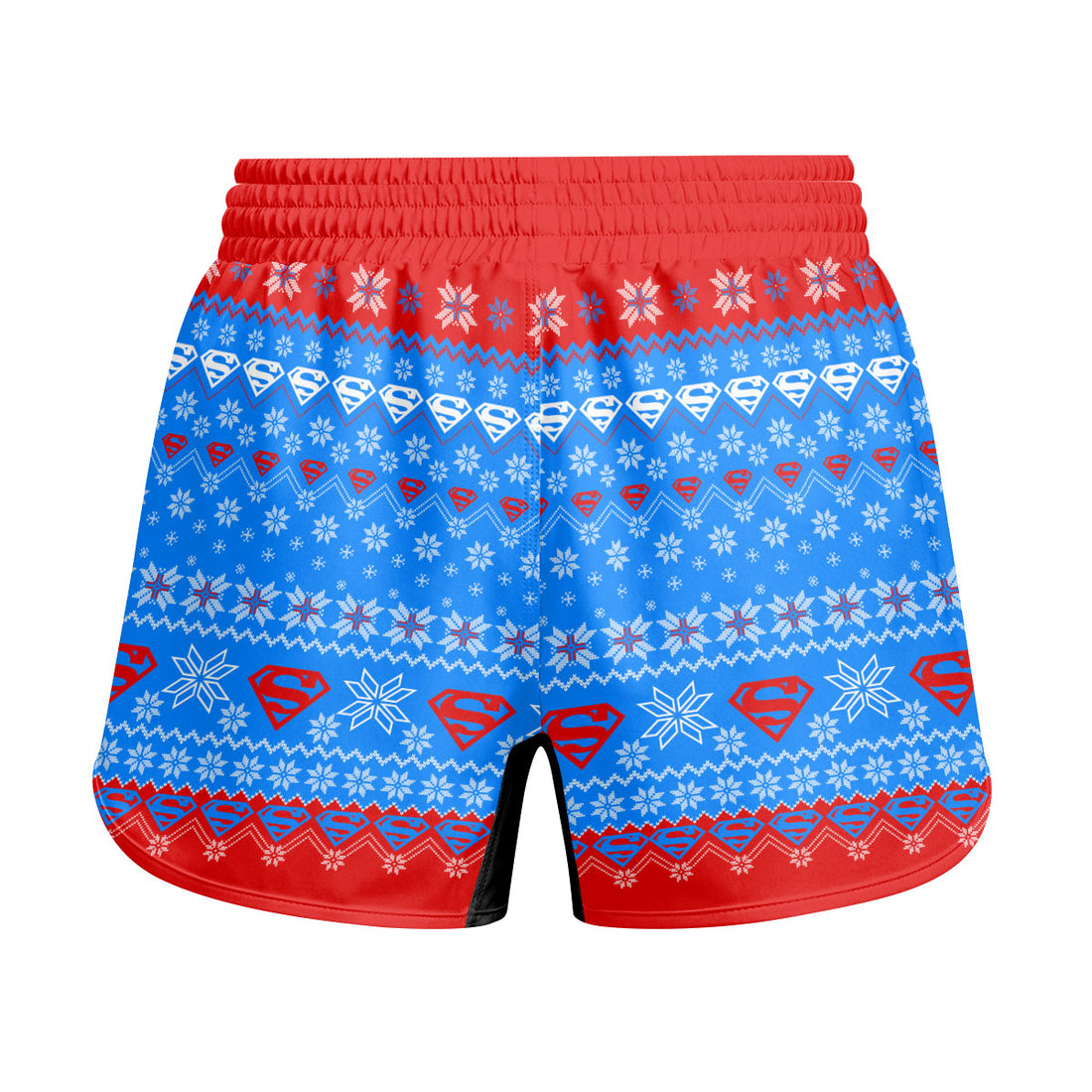 Super Man Christmas Snowflake Kids Grappling Shorts
