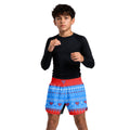 Super Man Christmas Snowflake Kids Grappling Shorts