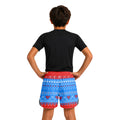 Super Man Christmas Snowflake Kids Grappling Shorts